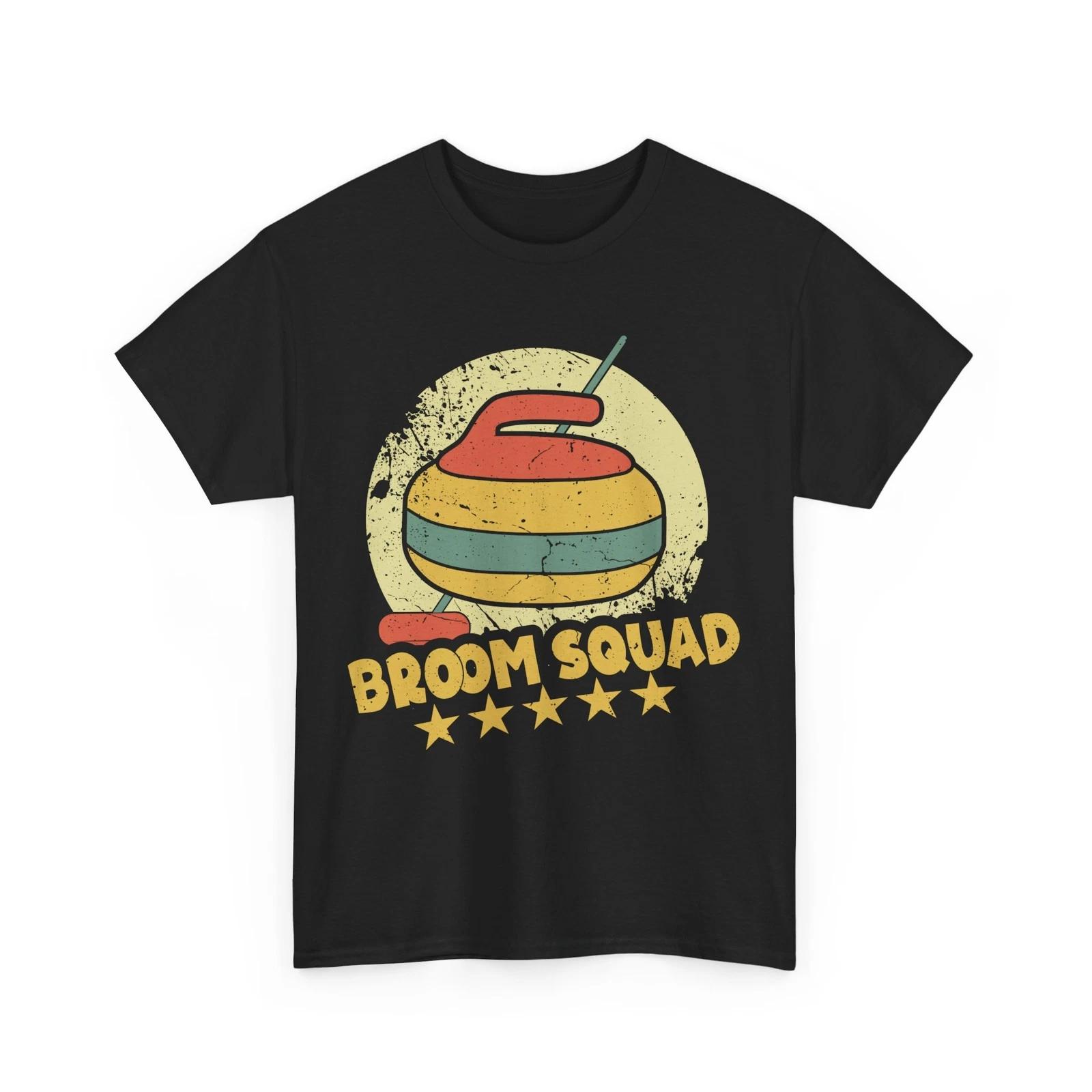 Curling Stone Shirt, Broom Squad Curling Lovers Curler Women Men Vintage Shirt 4XL
