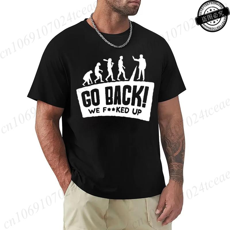 

Evolution Themed Humor Print Mens TShirt Clothing Oversized Humorous Graphic Tee Shirts for Women Tops Tees Hip Hop Streetwear 4XL