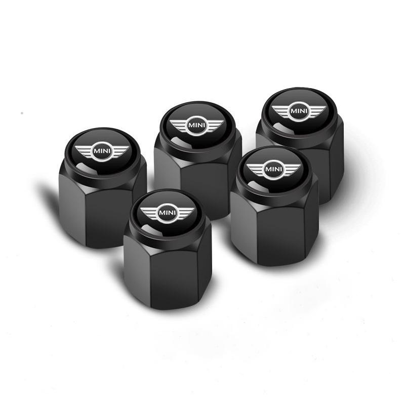 Car Wheel Tire Valve Caps Tyre Stem Covers Dustproof Protector For BMW Mini Cooper R50 R53 R55 R56 R60 R61 F54 F55 F56 Sticker DF7