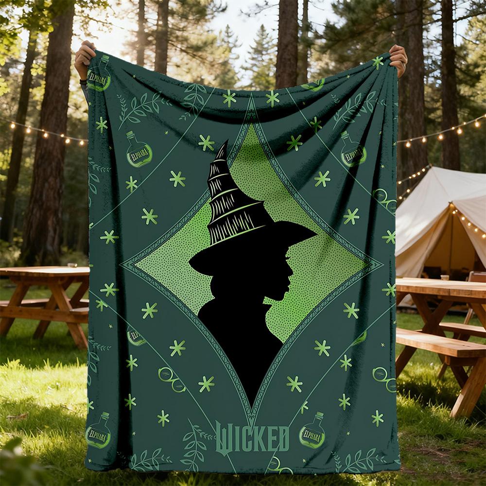 1pc Wicked Outdoor Blanket Lightweight Flannel, Soft & Warm, All-Season Use for Sofa, Outdoor, Camping, Living Room, Office120