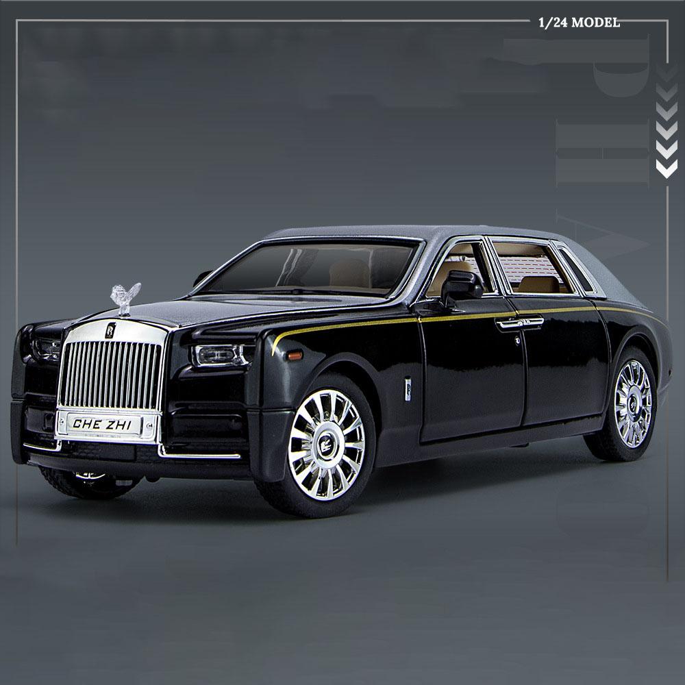 1/24 Rolls Royce Phantom Diecast Spielzeugautos Modell Simulierte Rückzieh Limousine Zinklegierung Metall Spielzeugauto für Kinder Geschenke Sammlung