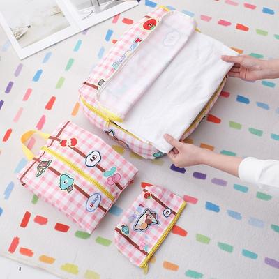 Large Capacity Travel Storage Bag Waterproof Multi-function Cosmetic Organizer Handbag Cotton With Zipper Travel Toiletry Bag