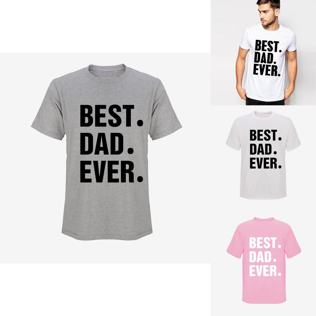 Dad Ever Best Printing Men Casual Tshirt Short Sleeve Summer Cotton Tee Tops