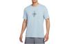 T Shirts Men's Light Blue Crew Neck Moderate Straight Fit DQ1880-425