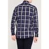 Pierre Cardin Men's Long Sleeve Shirt, Cobalt Blue and Black, Size S