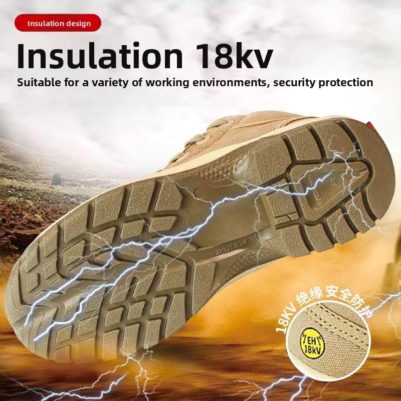 Men's Safety Shoes Insulated Working Shoes with Protection Waterproof Breathable Steel Toe Sneakers Anti Wear-resistant Static