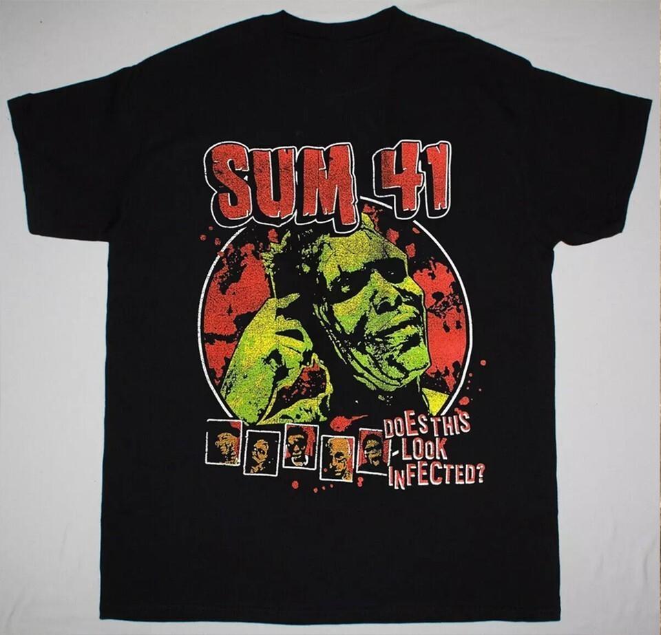 SUM 41 Does This Look Infected Черный Размер S-5XL Футболка KN469 Унисекс Футболка M