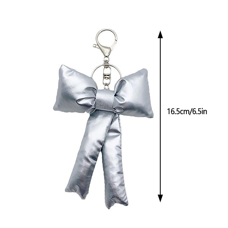 Y2K Korean 3D Bowknot Keychain  Simple Bow Keyring Bag Pendant Handbag Hanging Decoration Girls Gifts