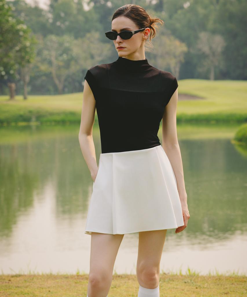 OBER GOLF Soft Mesh Cap Sleeve Base Top (Black)