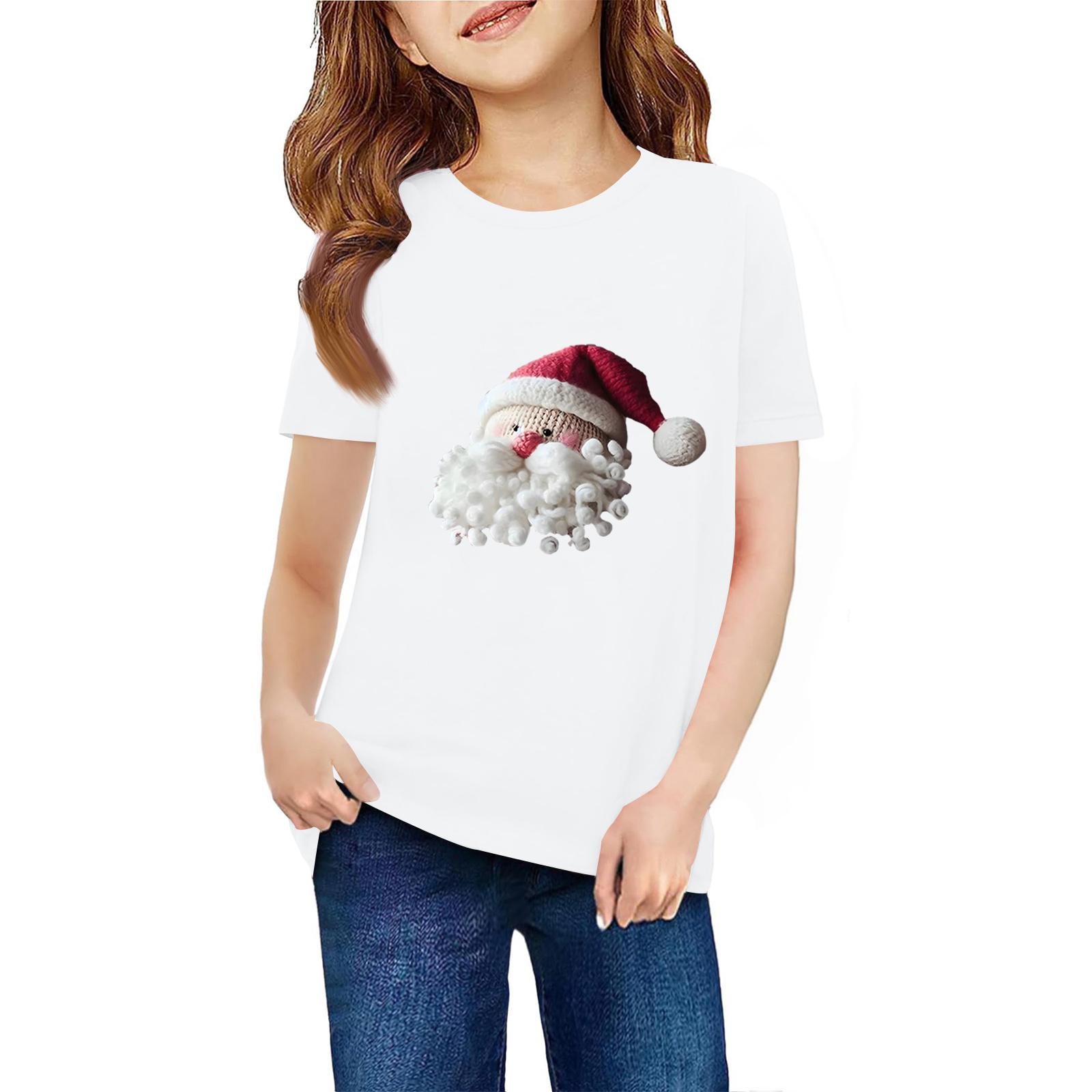 

Детская футболка с коротким рукавом и принтом животных, повседневный топ 160 белый