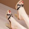 Women'S Stylish Black Strappy Sandals