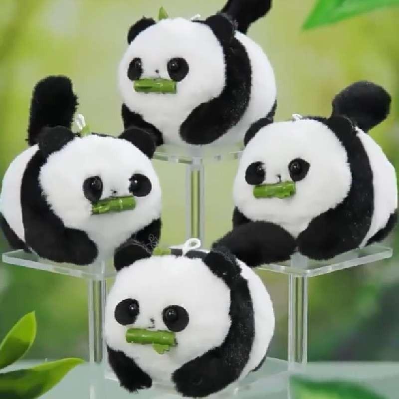 Cute Panda Plush Keychain Rope Toy Bag Pendant Gift For Kids And Adults
