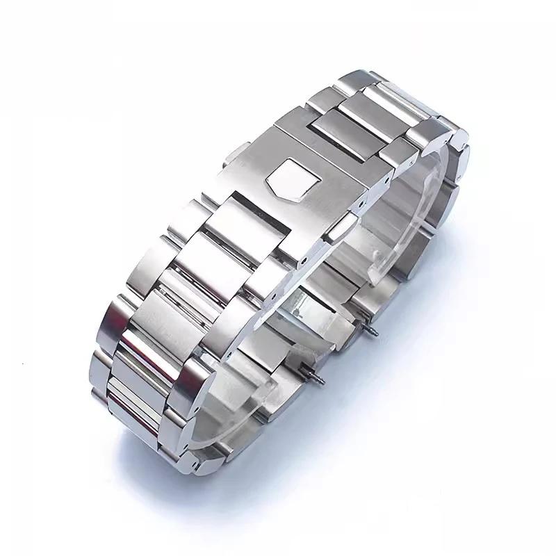 Solid Stainless Steel Watchband For Tag Heuer Carrera CBN2A1D Competitive Potential WAY201S Series Male Watch Straps 22mm