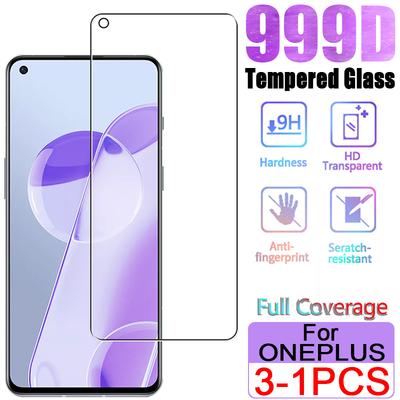Vollständige Abdeckung Gehärtetes Glas Displayschutz für Oneplus 11 9 10 8 Pro Gebogenes Glas Oneplus 10T Nord 2 7 8T 9 9R 9rt 7t ACE Pro