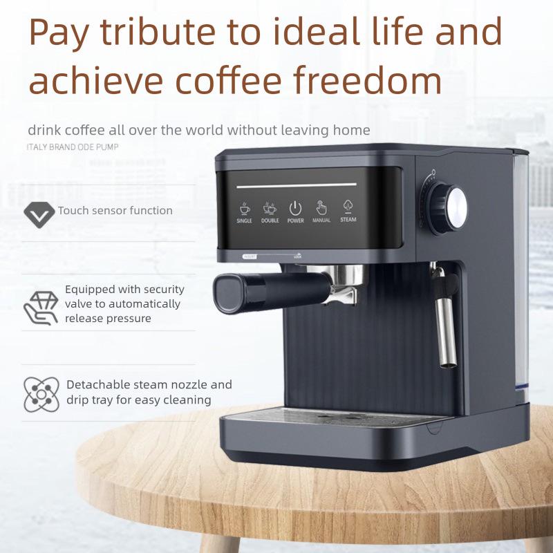 Italian Smart Touch Screen Semi-Automatic Coffee Machine with High-Pressure Extraction