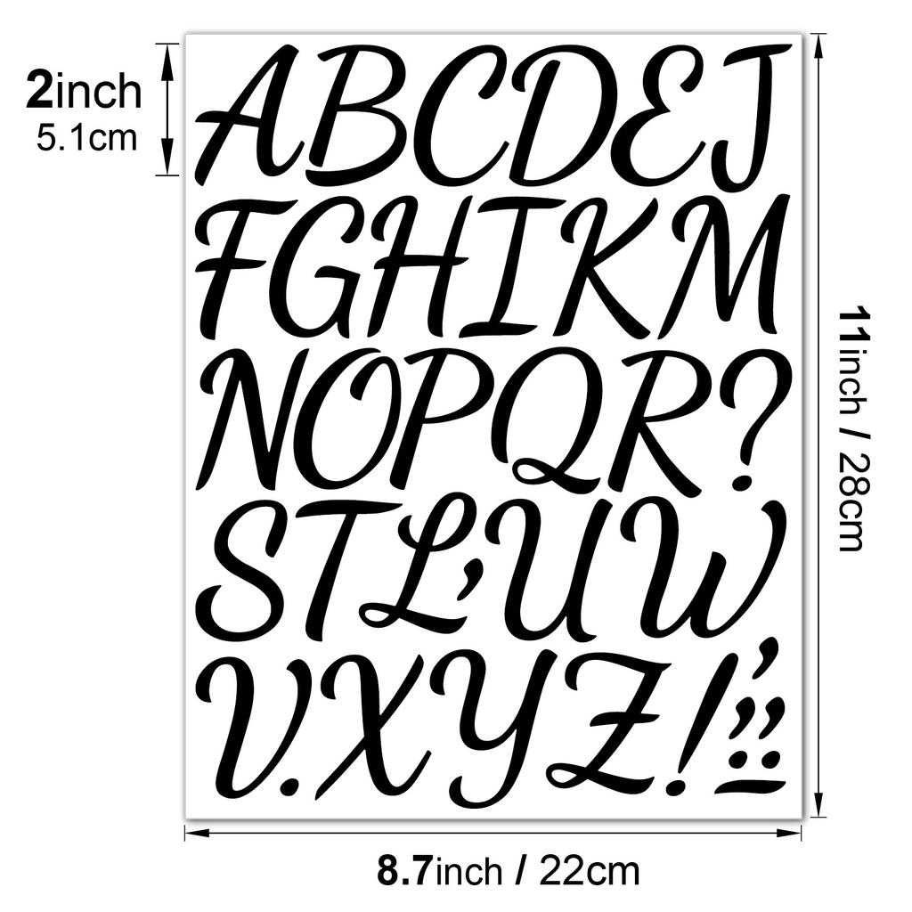 Naklejka Alfanumeryczna 2-calowa Winyl Wodoodporny Kreatywny Plakat Prezent Indeks Ręczny Numer Konta Naklejka