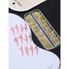 12 Grids Gold Ribbon Bow Knot Metal Cute Nail Decoration Nail Charms Bow Design Mixed Styles Nail Jewelry Accessories Nail Art Supplies