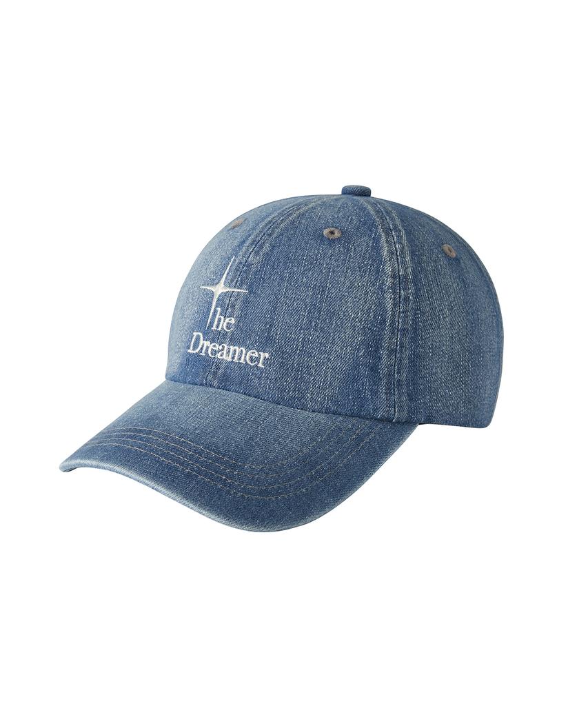 Deodeulimeo Washed Denim Logo Ball Cap - Light Blue