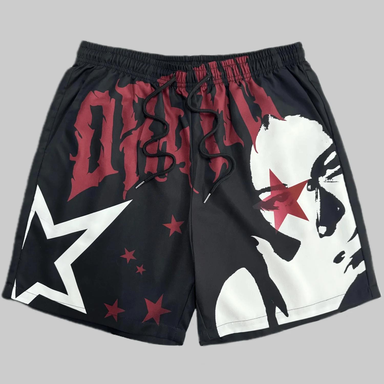 

New Summer European and American 3D Digital Printed Casual Fashionable Sporty Lightweight and Breathable Shorts XS