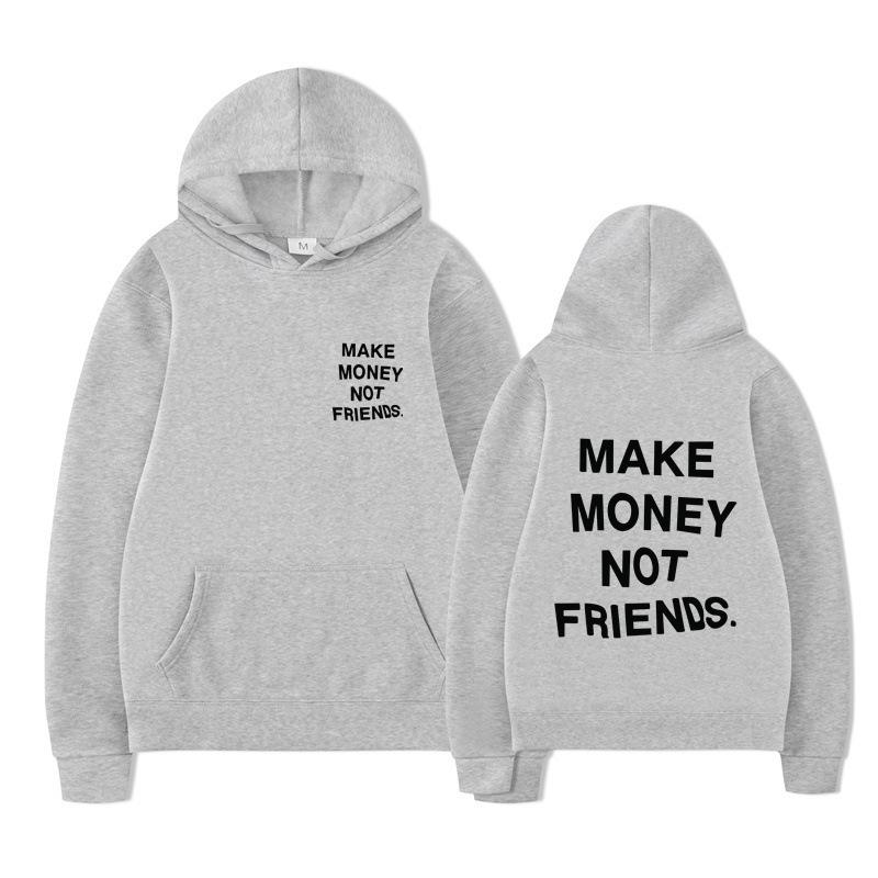 Autumn Men'S Wear Make Money Not Friends Printed Sweater, Hoodie Men