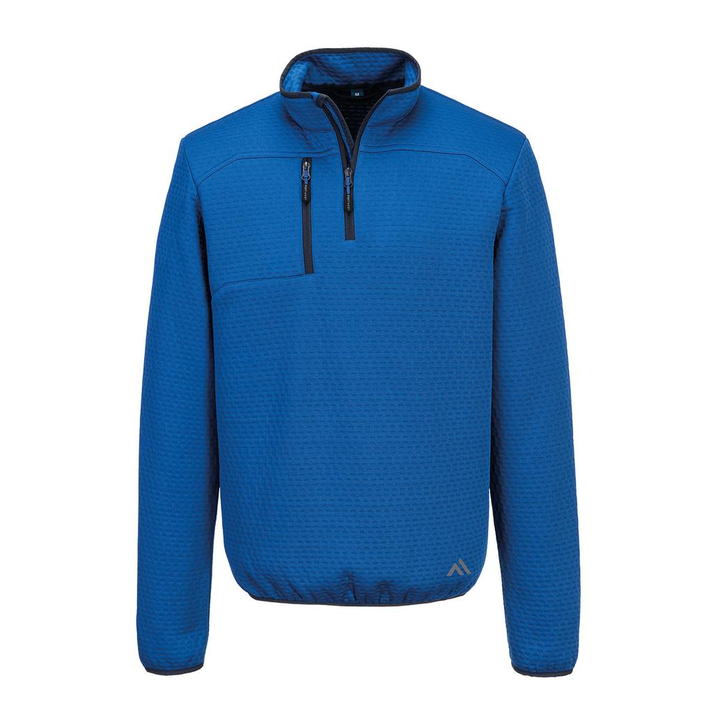 Portwest Mens KX3 Textured Quarter Zip Sweatshirt