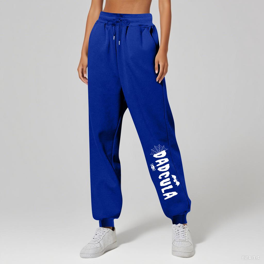 Ladies' Printed Unisex Casual Pocket Drawstring  Pants