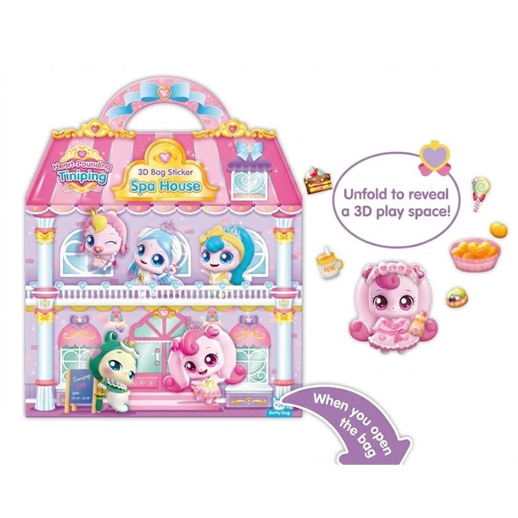 Hergestellt in Korea - Prinzessin Fang! Teenieping 3D Taschenaufkleber – Spa-Haus