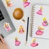 50 Cartoon Peach Princess Graffiti Stickers, Water Cup, Luggage, Waterproof Decorative Stickers, Cute Princess Stickers