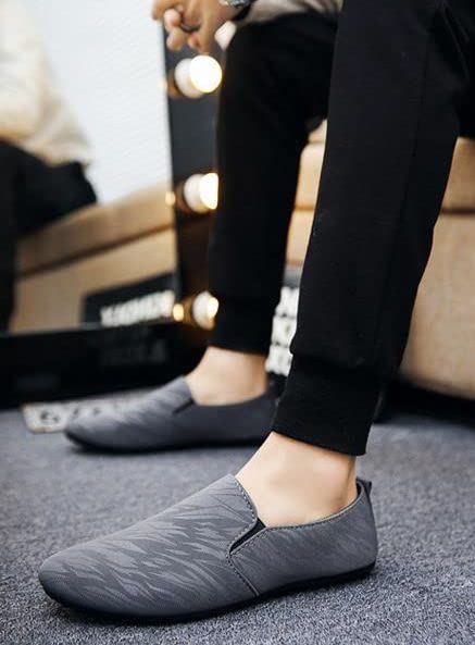 Aspersio Camouflage Design Laceless Casual Shoes for Driving Patterned Lightweight Outdoor Business Deck Office Elegant Thin Stays Stylish Shoes