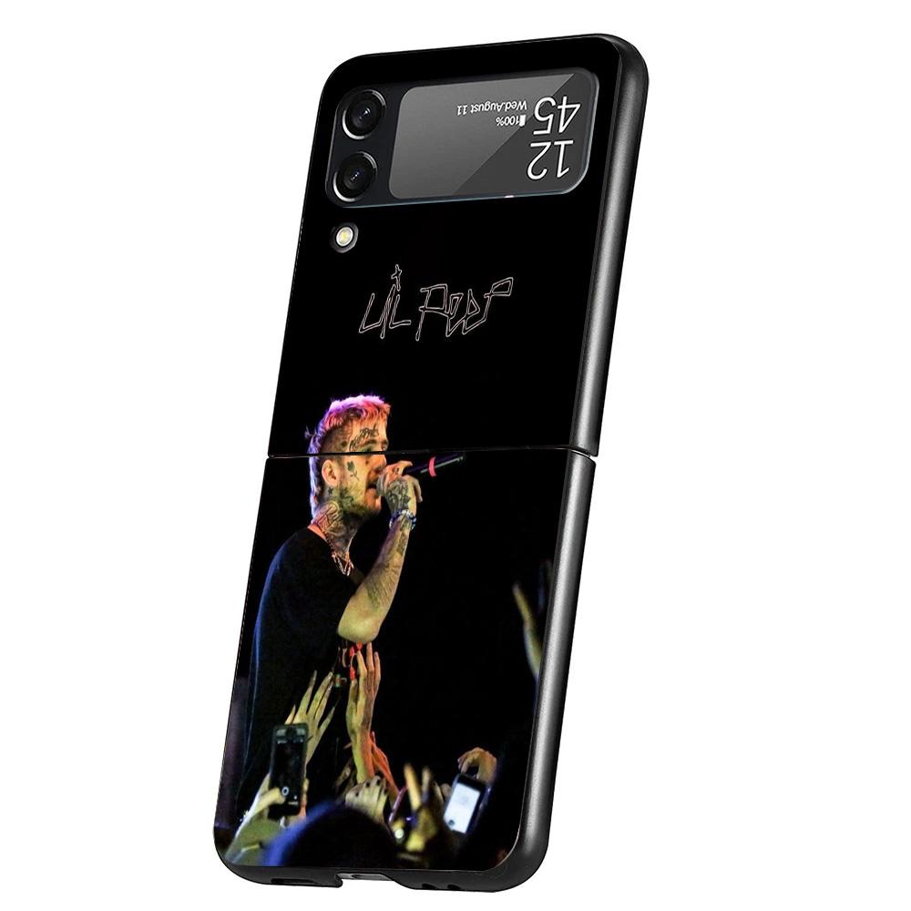 Lil Peep Singer Case Phone Cover for Samsung Galaxy Z Flip 6 5 4 3 5G ZFlip6 ZFlip5 ZFlip4 ZFlip3 Black Hard Trend Fundas