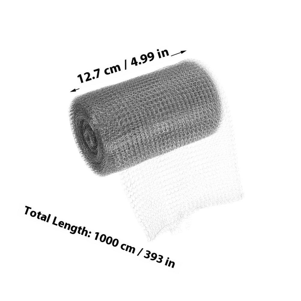 

1 Roll 12.7x1000CM Stainless Steel Wire Mesh Protection For Gardens Pipes Gutter Guard Mesh Drainage Flexible Fence Gap Filler
