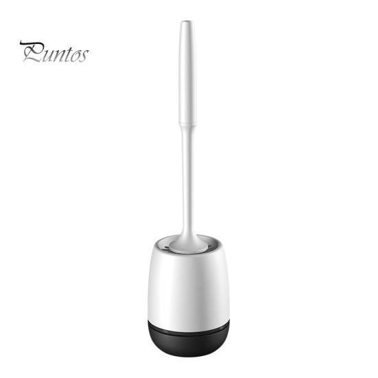 

Туалетная щетка с возможностью настенного крепления Простая установка Конструкция слива Чистящая щетка с держателем Настенный аксессуар для ванной комнаты чёрный