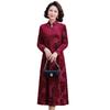 Retro Slimming Cheongsam Dress for Middle-aged and Elderly Women