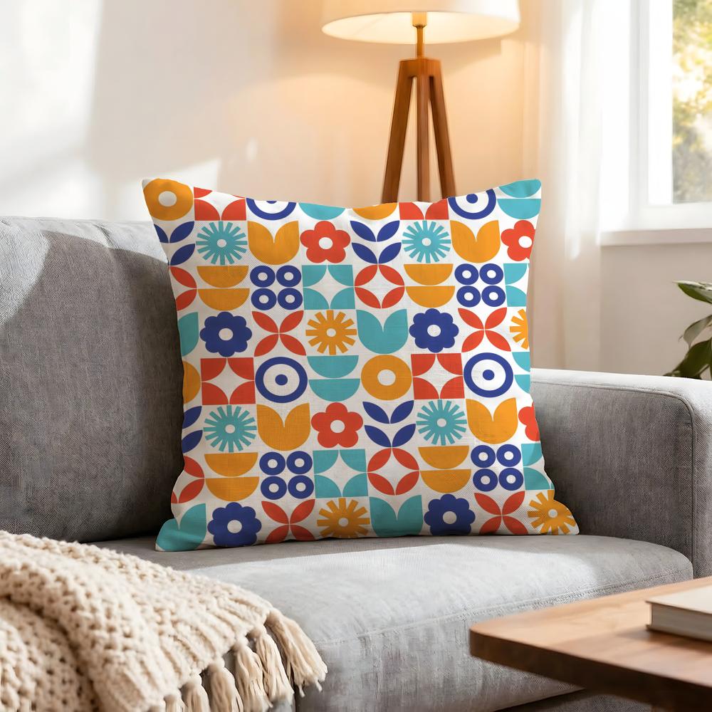Pattern Scandinavian Floral Cushion Cover 1Pcs Decorative Covers Soft Cushion Case For Sofa Couch Decor 40X40 45X45 Pillowcases
