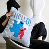 S-Sesame Street TV Cute Cartoon Pillow Covers Cartoon Sofa Decorative Home Double-sided Printing Short Plush Cute Cushion Cover