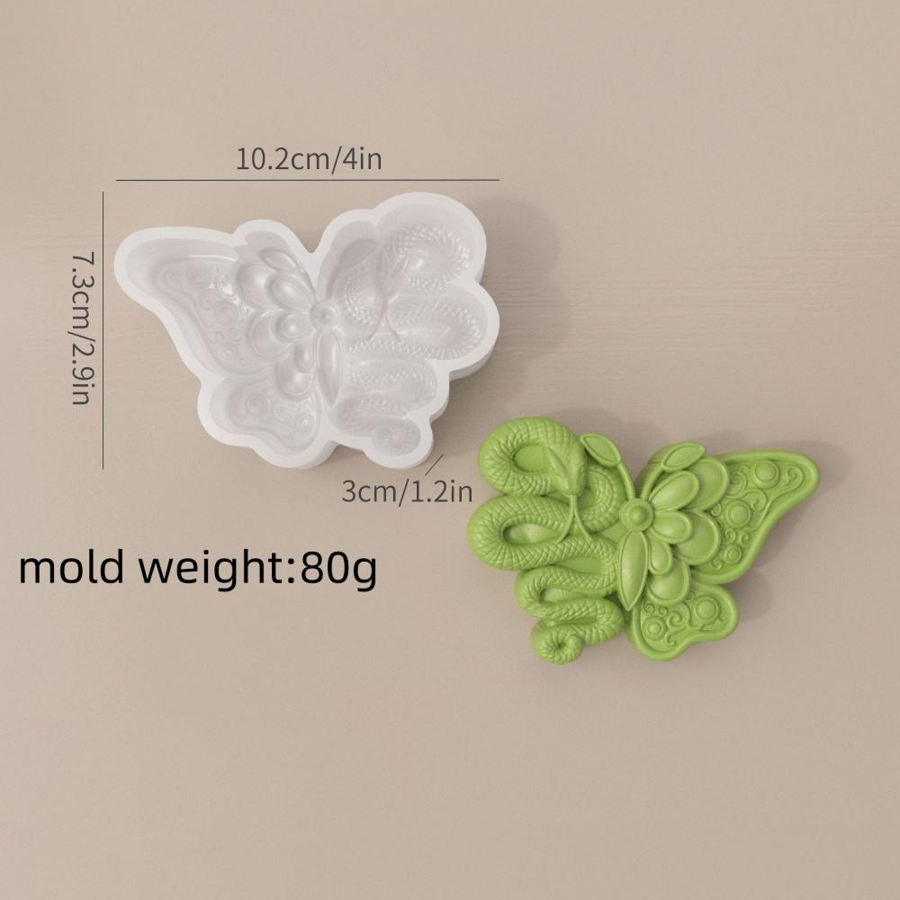 DIY Skeleton Butterfly Candle Silicone Mold Halloween Snakehead Soap Paste Craftsmanship Dropping Mold Holiday Decoration