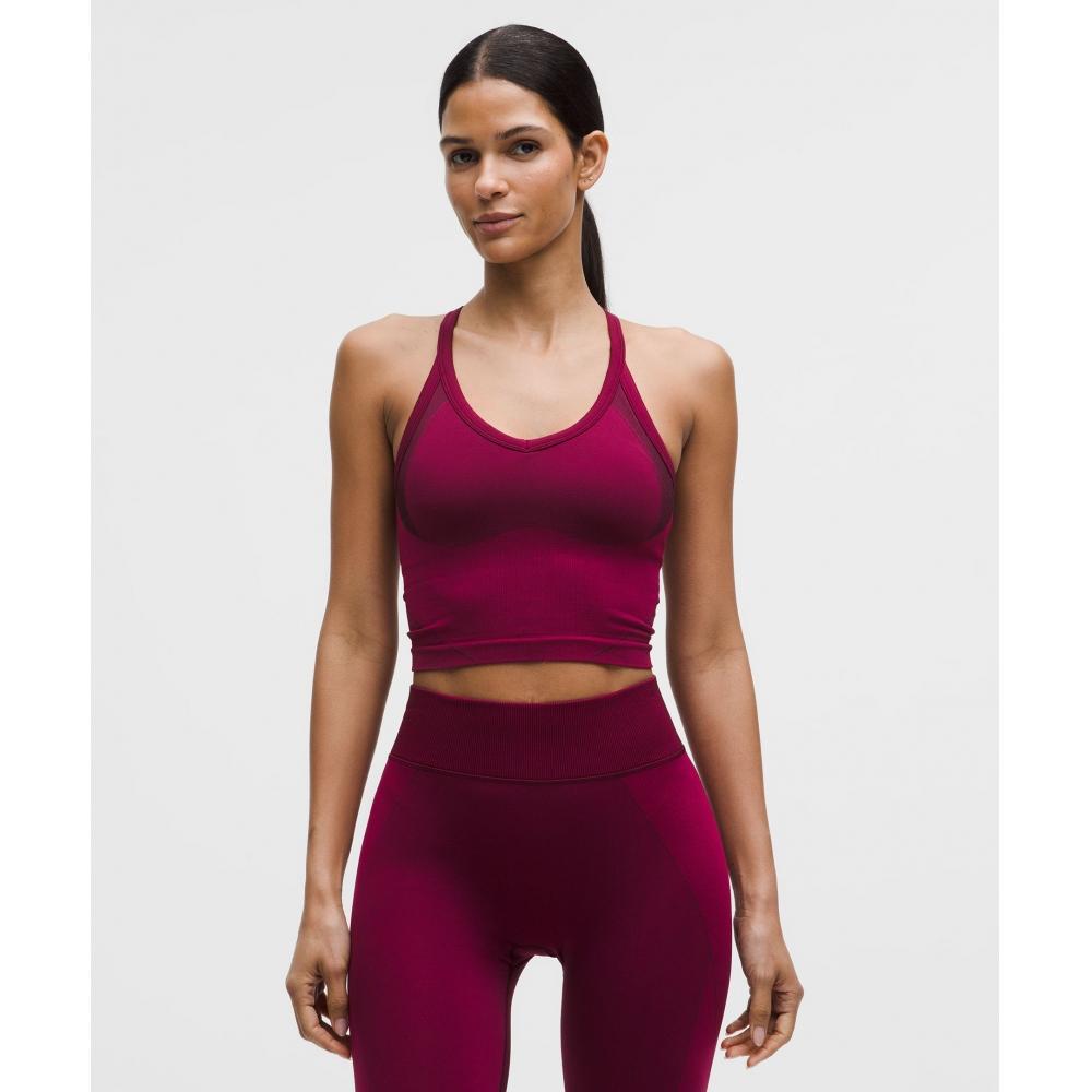 Lululemon Get Low CrossBaCk Training Tank Top Light Support B C Cup Berry rumBle BlaCk Plum