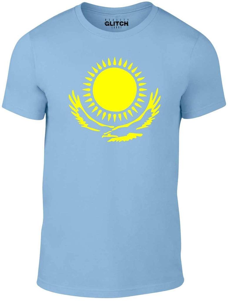 Kasachstan International T-Shirt Herren Damen T-Shirts Top - Unterstütze Dein Land T-Shirt Herren Damen T-Shirts Top Sport Flagge Borat