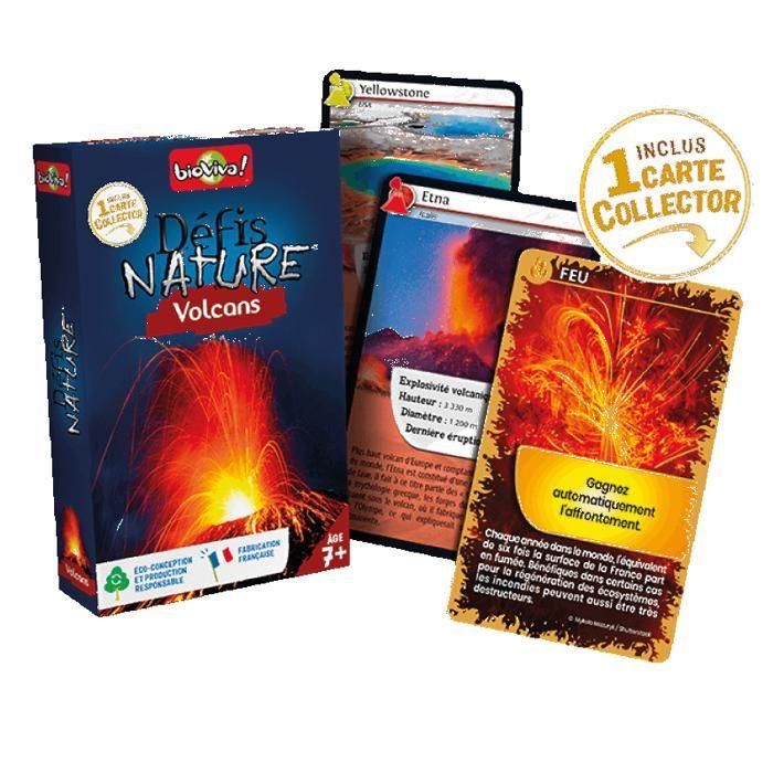 Jeu de cartes - Défis Nature - Volcans - 2 à 6 joueurs - Dès 7 ans - Fabriqué en France et éco-responsable