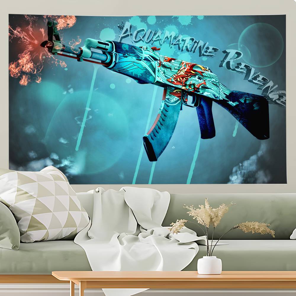 CS GO Tapestry Wall Hanging Tapestry Art Deco Blanket Curtain Hanging At Home Bedroom Living Room Decor