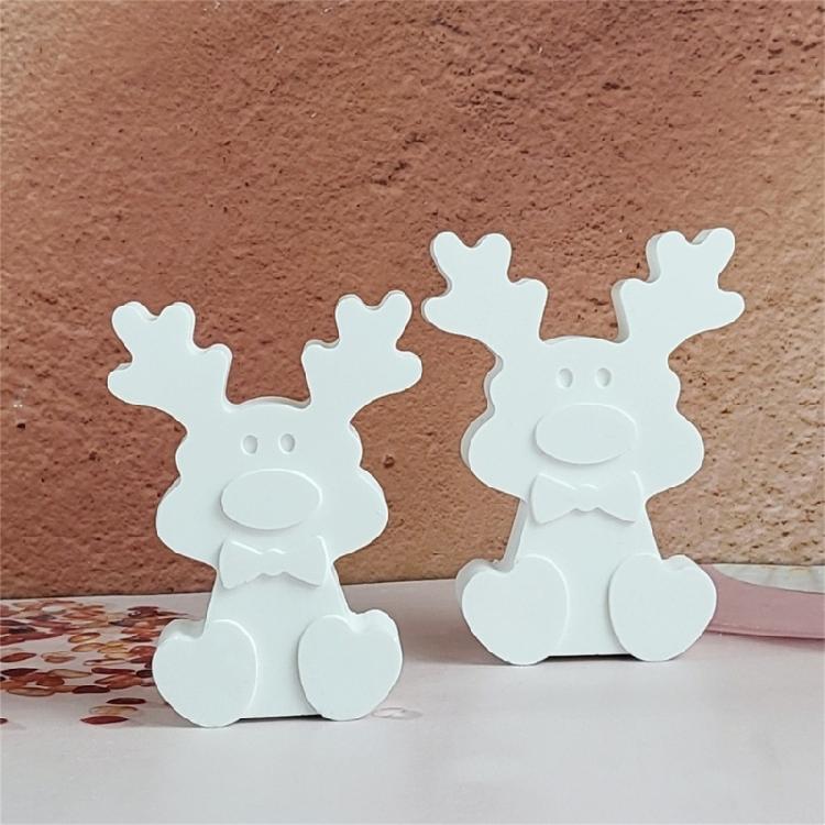Holiday Themed Elks Silicone Casting Mold Easy Demolding Design For Resin Projects Christmas Party Decoration DIY