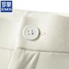ROMON Men's Linen Silk Blend Straight-Leg Casual Pants