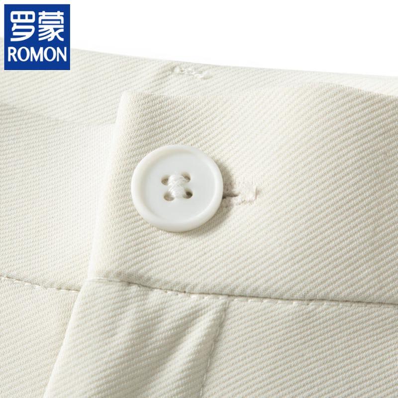 ROMON Men's Linen Silk Blend Straight-Leg Casual Pants