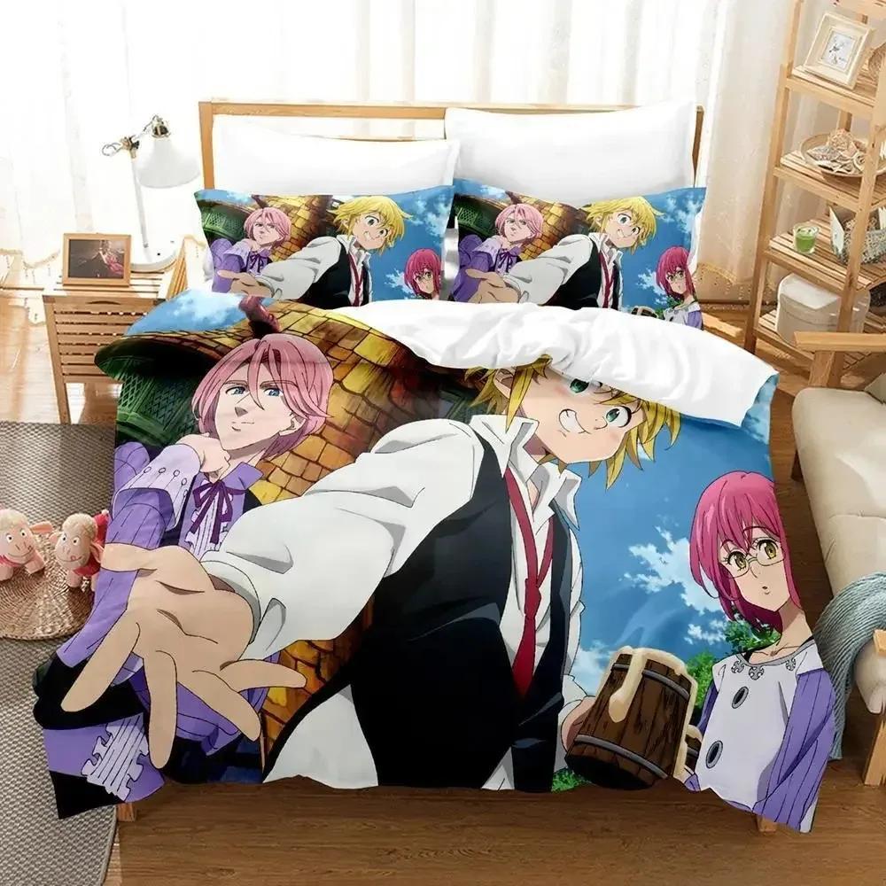 Escanor The Seven Deadly Sins Comfortable Duvet Quilt Cover Pillowcase Bedding Set Children Bedroom Decoration Home Textile