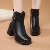 Fashion AIYUQI Women Winter Shoes Boots 2025 New Genuine Leather Fashion Women High Heel Boots Platform Natural Wool Warm Office Boots