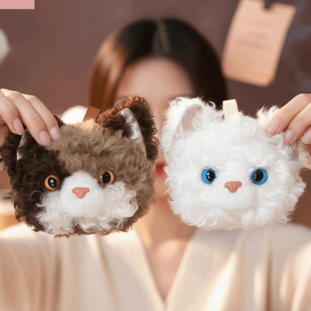 Soft Cat Key Chain Mini Plush Bag Pendant Fluffy Hanging Accessory Kitten Key Ring  Birthday