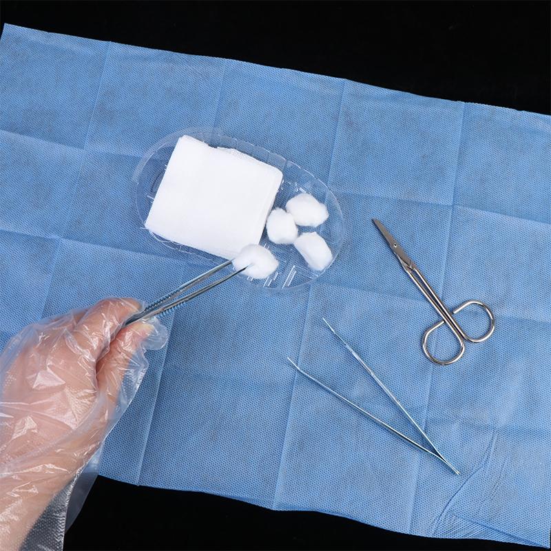 1 Set Debridement Suturing Disinfection Wound Care Tool Kits New Sterile Disposable Dressing Replacement Tool Kit