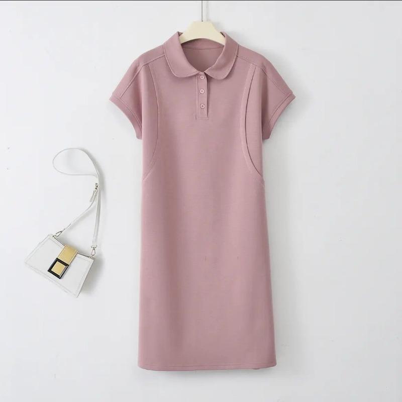 

Летний темперамент с короткими рукавами средней длины, утягивающее универсальное платье А-силуэта, женские повседневные платья-футболки XL