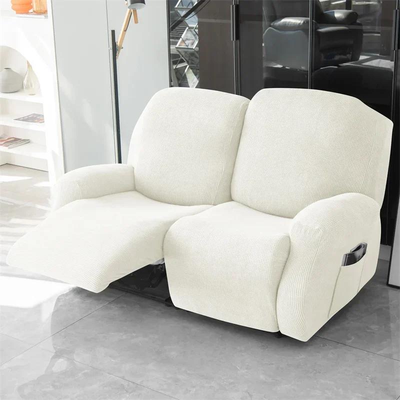 2 Seater Jacquard Recliner Sofa Cover Elastic Sofa Protector Relax Armchair Covers Stretch Couch Slipcover