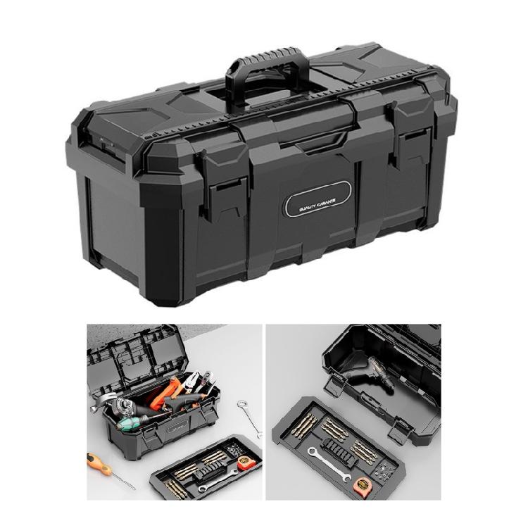 Handy Double Deck Hardware Case Stable Essential Tool Box Portable Tool Kit